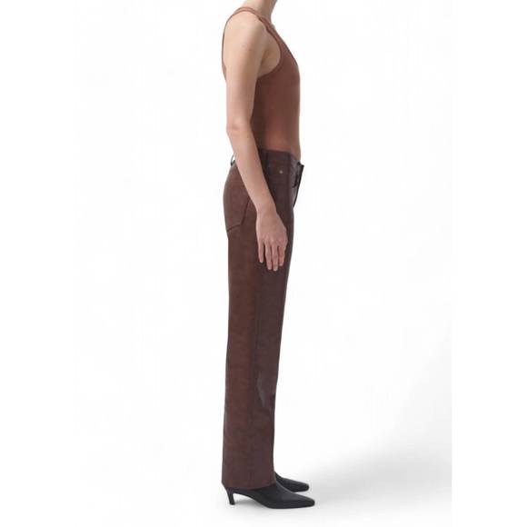 NEW AGOLDE bianca tank top in brown sugar - Picture 3 of 4